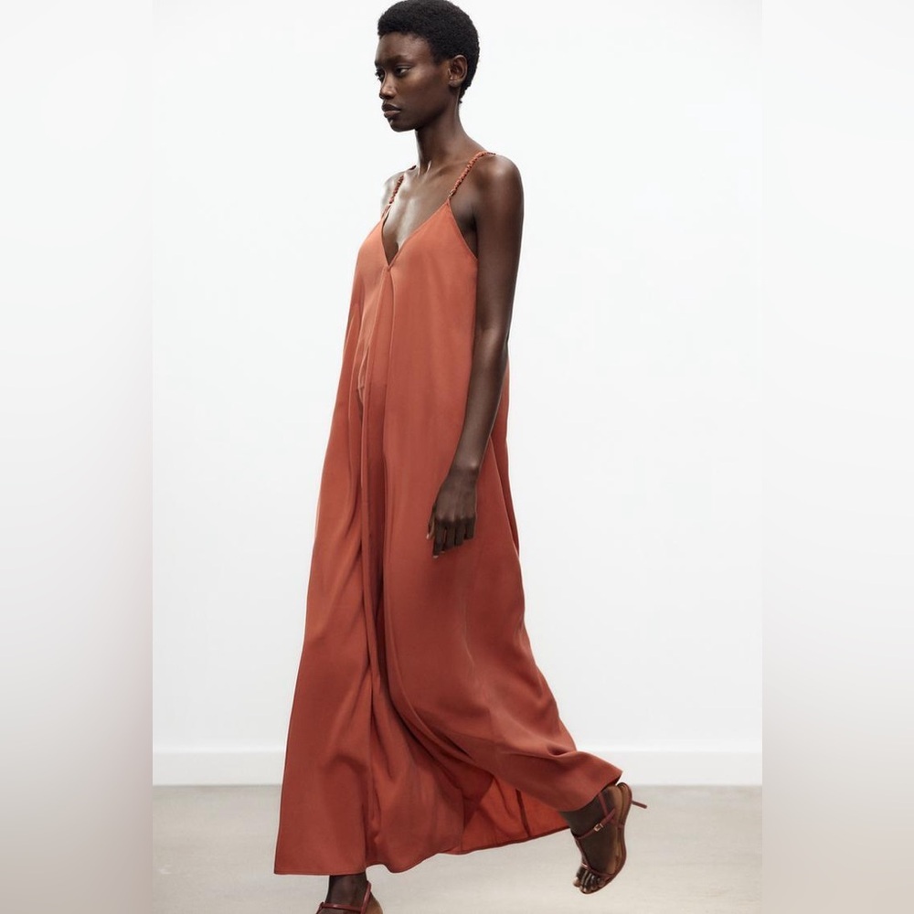 Slip Maxi Dress in Terracotta — Women - Picture 5 of 13